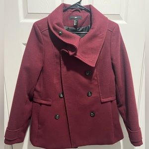 Women’s Size 10 Maroon Pea Coat